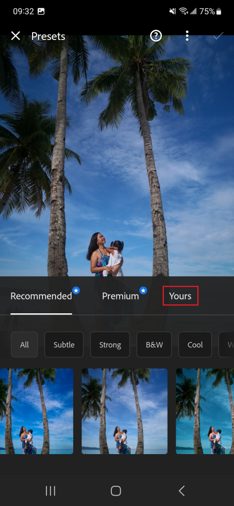 Adobe Lightroom mobile tutorial screenshot