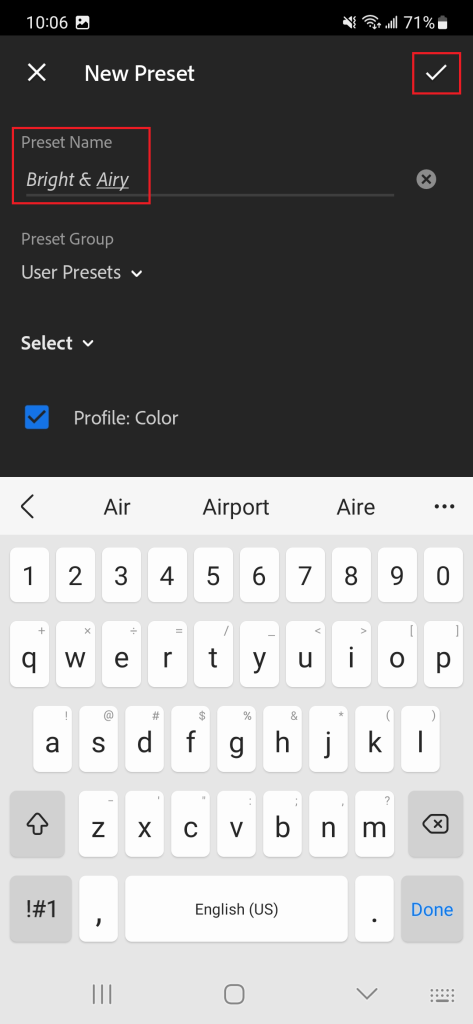 Adobe Lightroom mobile tutorial screenshot