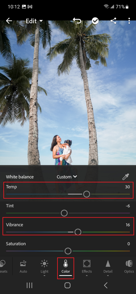 Adobe Lightroom mobile tutorial screenshot