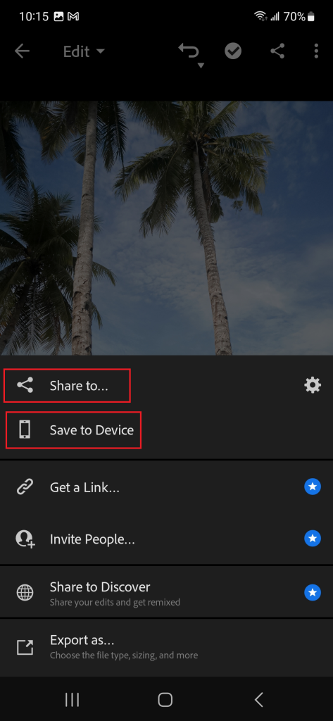 Adobe Lightroom mobile tutorial screenshot