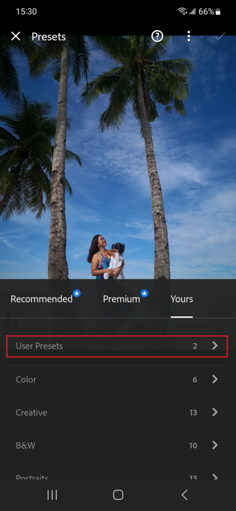 Adobe Lightroom mobile tutorial screenshot